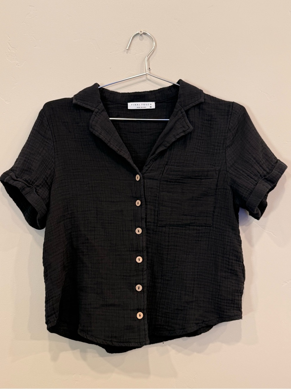 Women’s Black Button Up Blouse